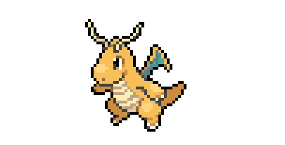 Dragonite pixel sprite